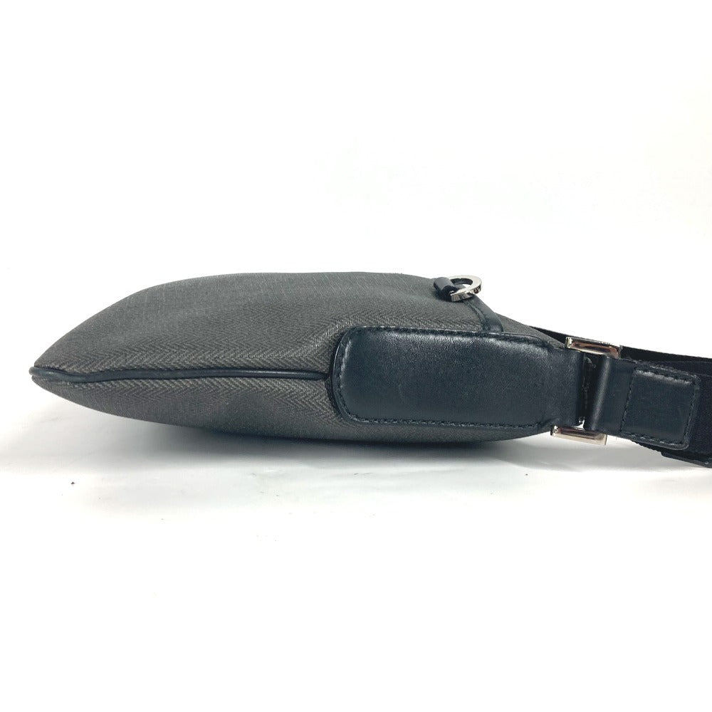 BVLGARI Shoulder Bag PVC / Leather gray Pochette Weekend logo