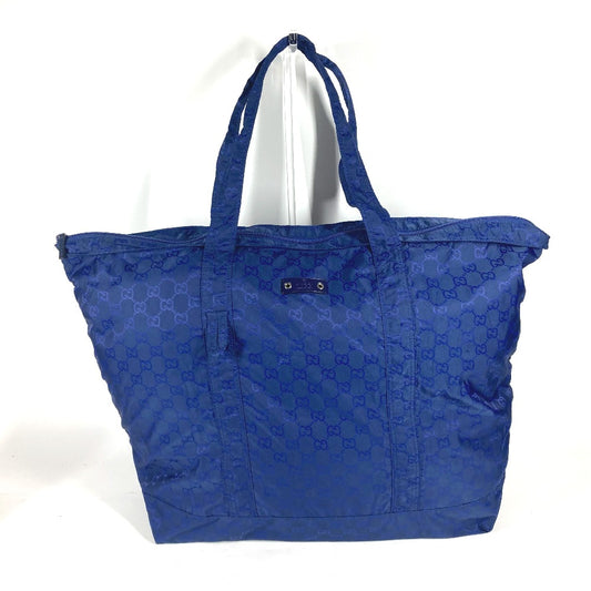 GUCCI Tote Bag 233094 Nylon blue Shoulder Bag logo GG eco bag