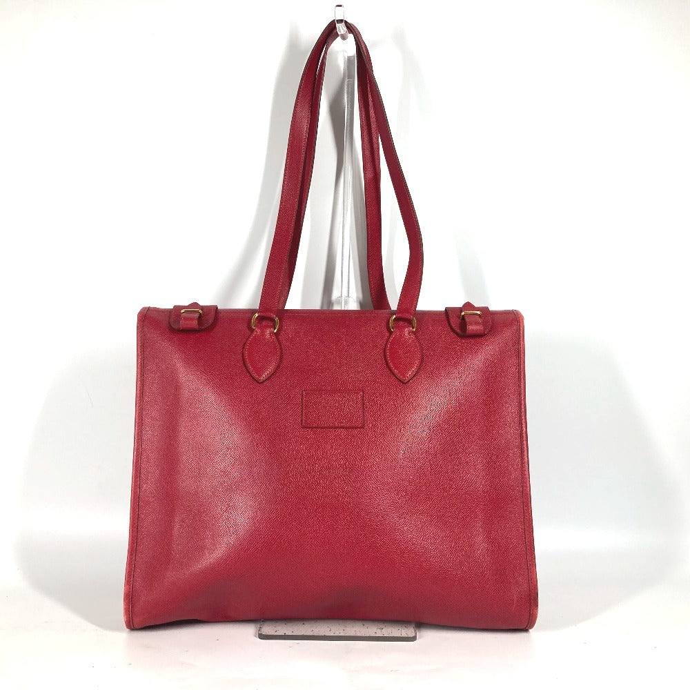 HERMES Shoulder Bag leather Red vintage Hippo 40 logo