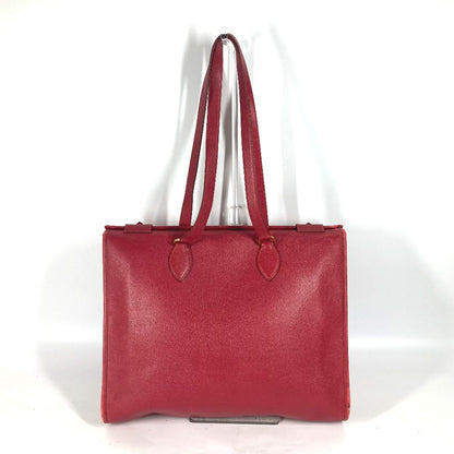 HERMES Shoulder Bag leather Red vintage Hippo 40 logo