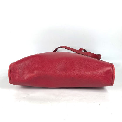 HERMES Shoulder Bag leather Red vintage Hippo 40 logo