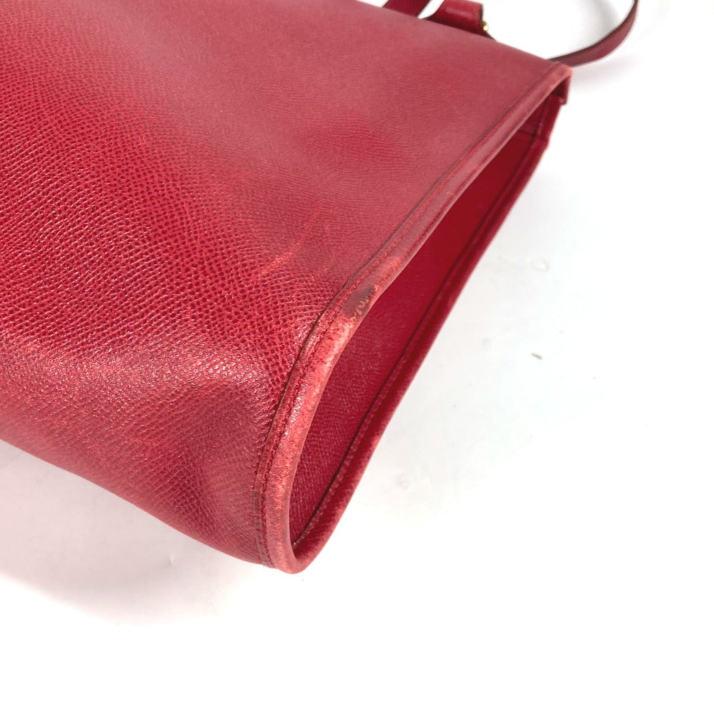 HERMES Shoulder Bag leather Red vintage Hippo 40 logo