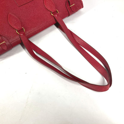 HERMES Shoulder Bag leather Red vintage Hippo 40 logo