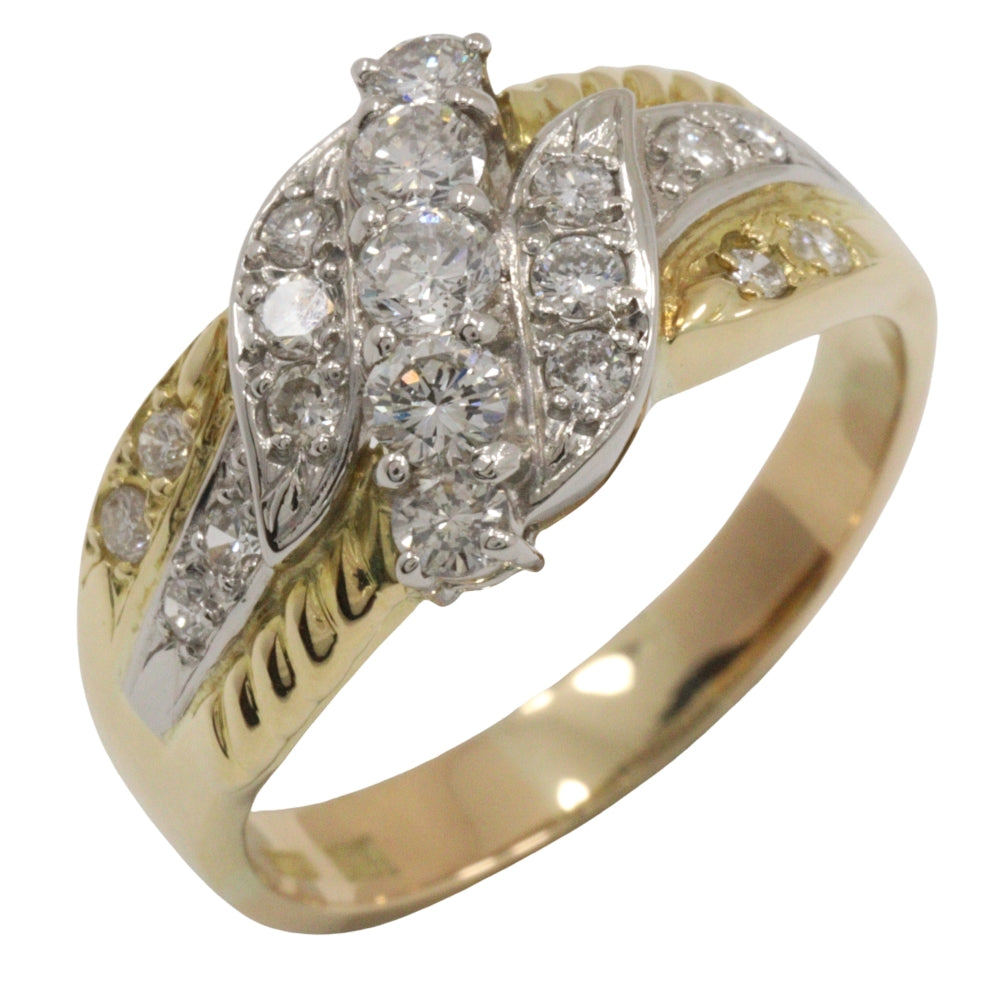 JEWELRY Ring K18 Yellow Gold, PtPlatinum, Diamond gold