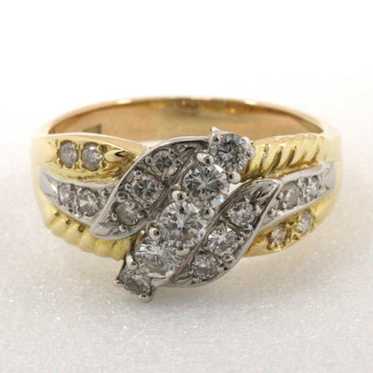 JEWELRY Ring K18 Yellow Gold, PtPlatinum, Diamond gold