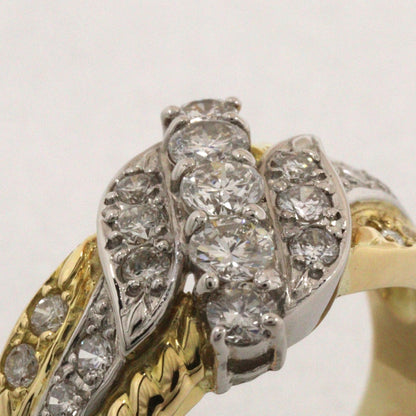 JEWELRY Ring K18 Yellow Gold, PtPlatinum, Diamond gold