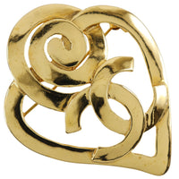 CHANEL Brooch Plated Gold gold Women Used Authentic