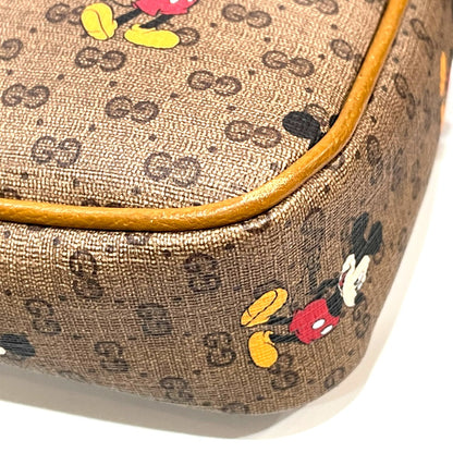 GUCCI Sling bag 602695 GG Supreme Canvas Brown Disney Collaboration Mickey Mini GG Supreme Women(Unisex) Used Authentic