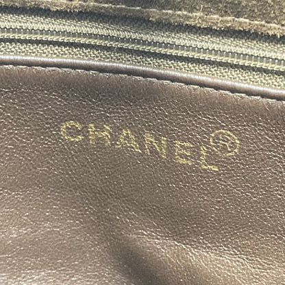 CHANEL Tote Bag suede Brown CCCOCO Mark Matrasse