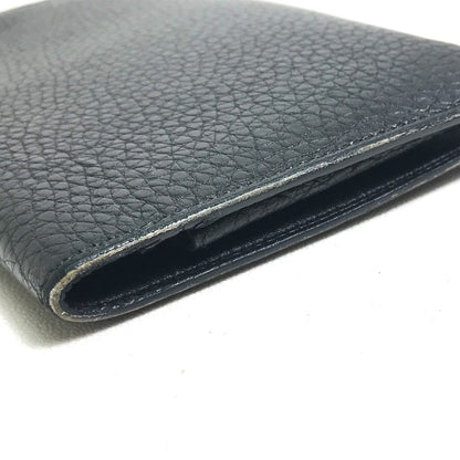 HERMES Folded wallet Togo black Dogon GM unisex(Unisex) Used Authentic