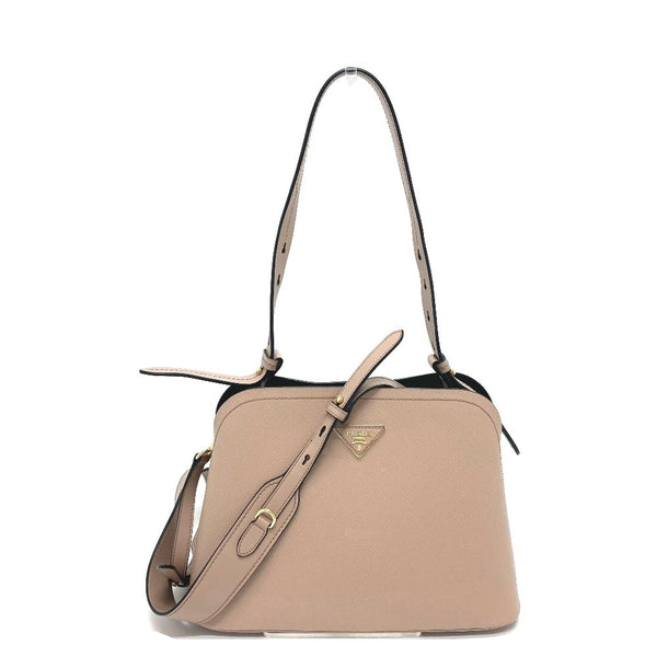 PRADA Shoulder Bag Bag 2WAY handbag With logo Matinee Medium Safiano leather 1BA251 pink Women Used Authentic