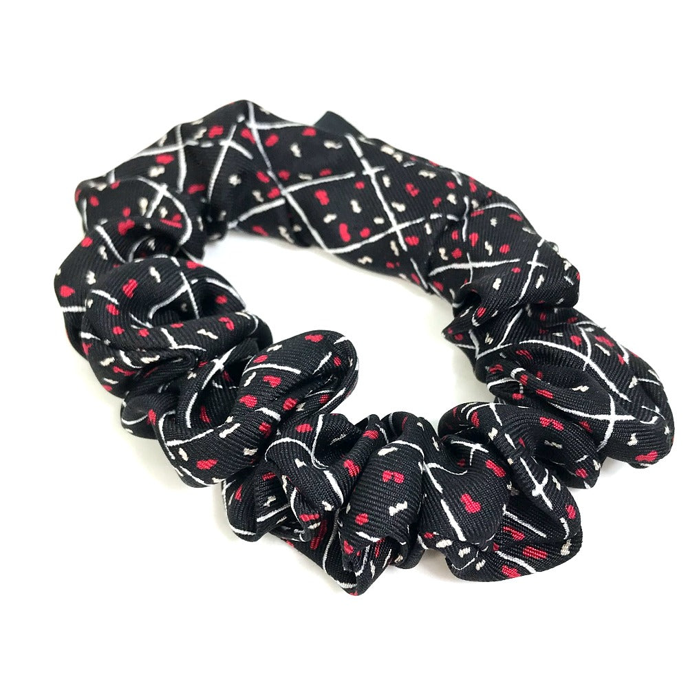 CHANEL scarf silk black COCO Mark CC scarf Women Used Authentic