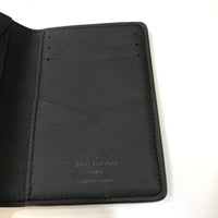 LOUIS VUITTON Card Case M82372 Calf leather black Monogram Organizer De Poch mens Used Authentic
