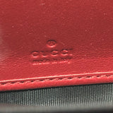 GUCCI Long Wallet Purse Arabesque GG Supreme GG Supreme Canvas 410102 Red x brown Women Used Authentic