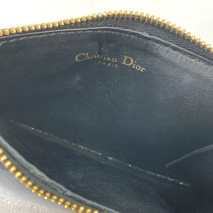 Dior Coin case S5131UWHC_M900 leather black Caro Canage Dior Caro Cosmos zip card holder Women Used Authentic