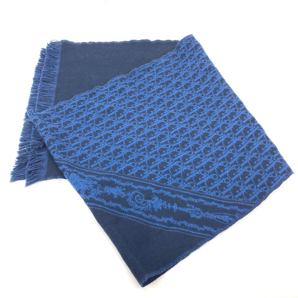 Dior Scarf 24E0004A0741 wool blue Trotter Oblique