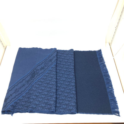 Dior Scarf 24E0004A0741 wool blue Trotter Oblique