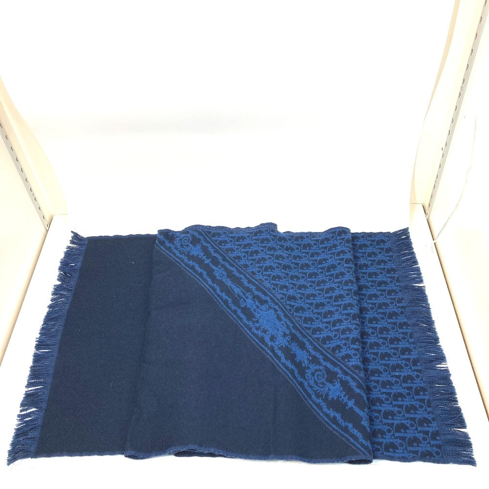 Dior Scarf 24E0004A0741 wool blue Trotter Oblique