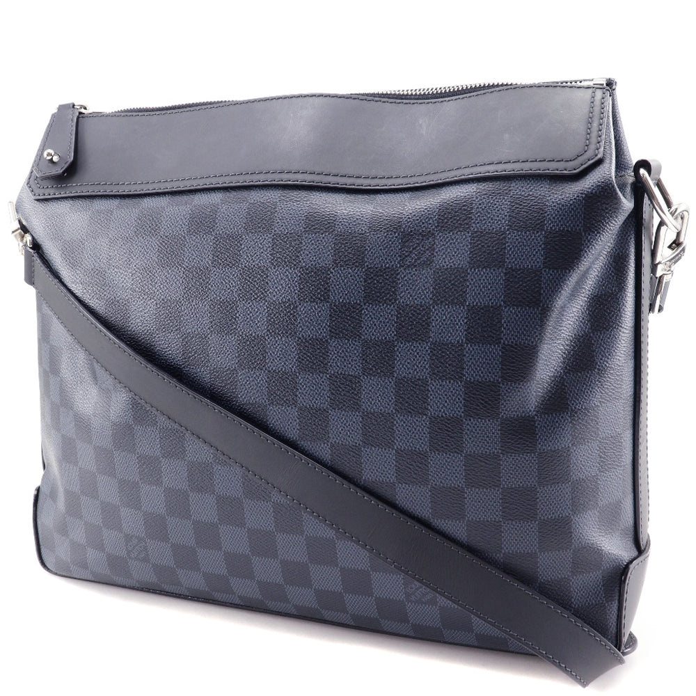 LOUIS VUITTON Shoulder Bag N41348 Damier Cobalt Black / navy Messenger Greenwich mens Used Authentic