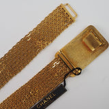 Cintura Chanel con oro placcato a catena logo A07689 Donne d'oro usate autentiche