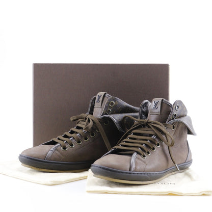 LOUIS VUITTON sneakers leather Brown High cut Blair line 37