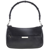 GUCCI Shoulder Bag Bamboo Calfskin 1.3865 black Women Used Authentic