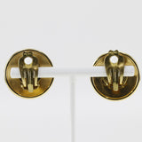 HERMES Earring Horn Plated Gold gold Women Used Authentic