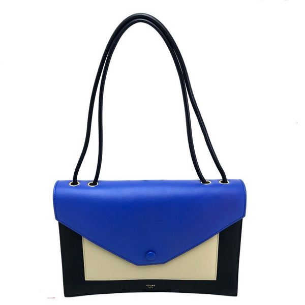 CELINE Clutch bag 2way Shoulder Bag Shoulder Bag Spring / Summer 2015 Tricolor Pocket Medium Clutch leather black Women Used Authentic