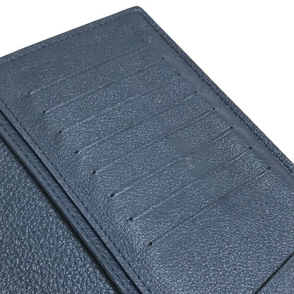 LOUIS VUITTON Long Wallet Purse M58818 Taurillon Clemence Navy Portefeuille Blaza mens Used Authentic