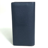 LOUIS VUITTON Long Wallet Purse M58818 Taurillon Clemence Navy Portefeuille Blaza mens Used Authentic