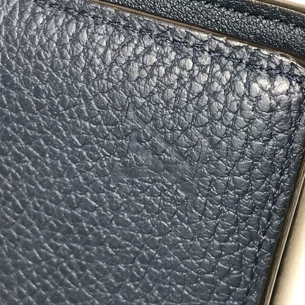 LOUIS VUITTON Long Wallet Purse M58818 Taurillon Clemence Navy Portefeuille Blaza mens Used Authentic