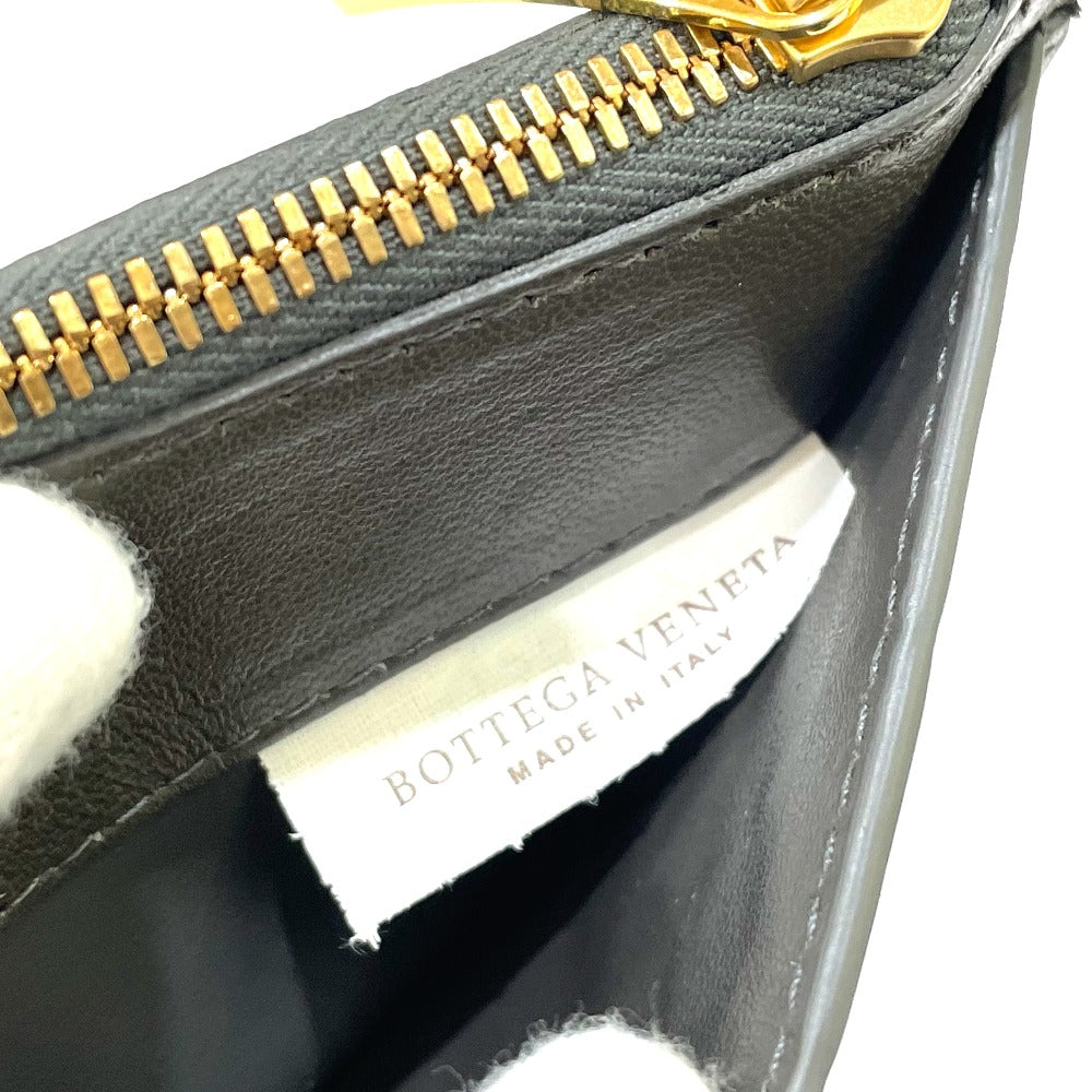 BOTTEGAVENETA Coin case leather Khaki type INTRECCIATO Key pouch unisex(Unisex) Used Authentic