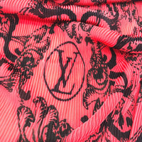 LOUIS VUITTON scarf MP2279 silk black Fashion Accessories Floral stamp Women Used Authentic