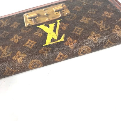 LOUIS VUITTON Long Wallet Purse M52746 Monogram canvas Brown monogram trunk time Zippy wallet Women Used Authentic