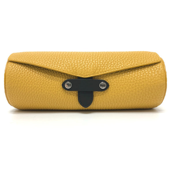 FENDI Accessory pouch Watch case Watch case Watch case leather 7AS073 yellow Women Used Authentic