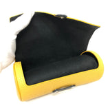 FENDI Accessory pouch Watch case Watch case Watch case leather 7AS073 yellow Women Used Authentic
