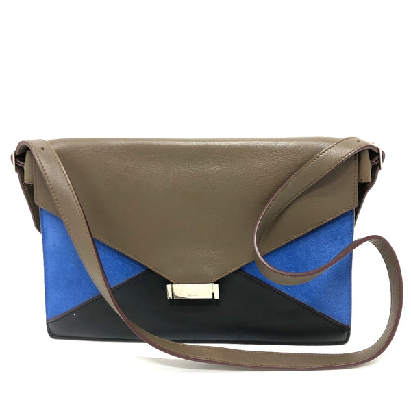 CELINE Shoulder Bag Crossbody bag leather Brown Women Used Authentic
