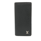 LOUIS VUITTON Long Wallet Purse M30285 Taiga Leather black Portefeuille Blaza mens Used Authentic