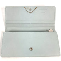 Salvatore Ferragamo Long Wallet Purse flap Long wallet Gancini leather Light blue Women Used Authentic