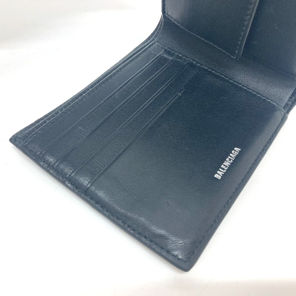 BALENCIAGA Folded wallet 779971 leather black BB logo