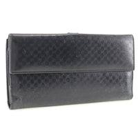 GUCCI Long Wallet Purse leather 035.2031.2134 black unisex(Unisex) Used Authentic