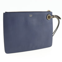 FENDI Clutch bag FILA collaboration Fendi Mania leather 8BS020 blue unisex(Unisex) Used Authentic
