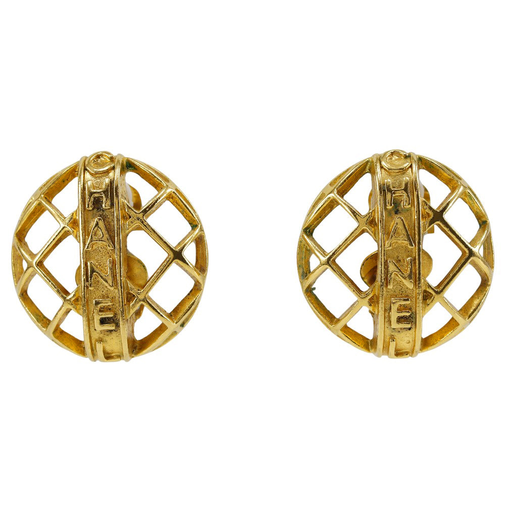 CHANEL Earring Plated Gold gold Women Used Authentic