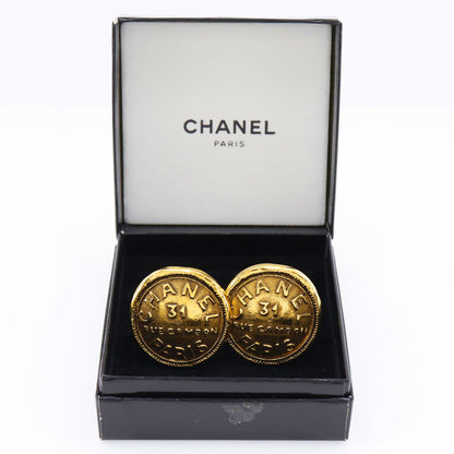 CHANEL Earring Plated Gold gold 31 RUE CAMBON Women Used Authentic