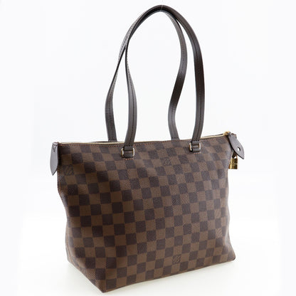 LOUIS VUITTON Tote Bag N41012 Damier canvas Brown Jena PM Women Used Authentic