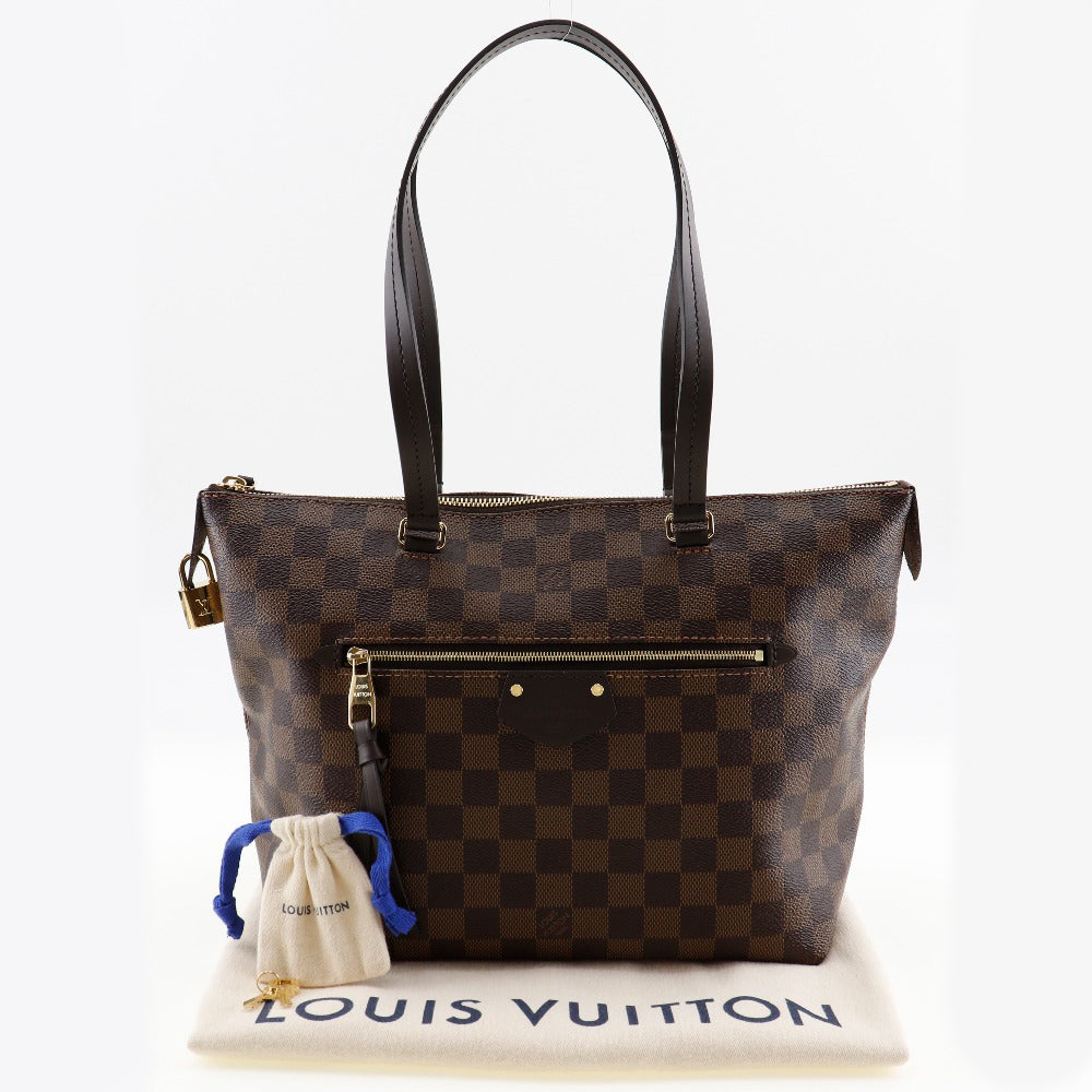 LOUIS VUITTON Tote Bag N41012 Damier canvas Brown Jena PM Women Used Authentic