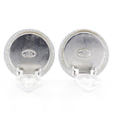 CHANEL Earring COCO Mark plastic Silver Women Used Authentic