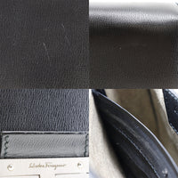 Salvatore Ferragamo business bag Clutch bag leather 24 0545 black unisex(Unisex) Used Authentic