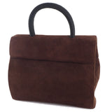 PRADA Handbag Suede Brown Women Used Authentic