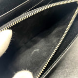 PRADA Long Wallet Purse Long wallet Triangular logo organizer Safiano leather 1M1188 black mens Used Authentic